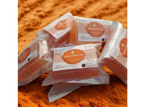 HALDI RAKTCHANDAN SOAP 100% HOMEMADE WITH PURE HERBS (SET OF 5 SOAP 100 -120G EACH)  0.59/g