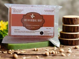 UBTAN HERBAL SOAP FOR TAN REMOVAL WITH SCRUBY EFFECT | NATURAL AYURVEDIC SKIN BRIGHTENING & GLOW| AYURASH HOMEMADE (5 IN ONE SET 100-120G EACH) 0.69/g